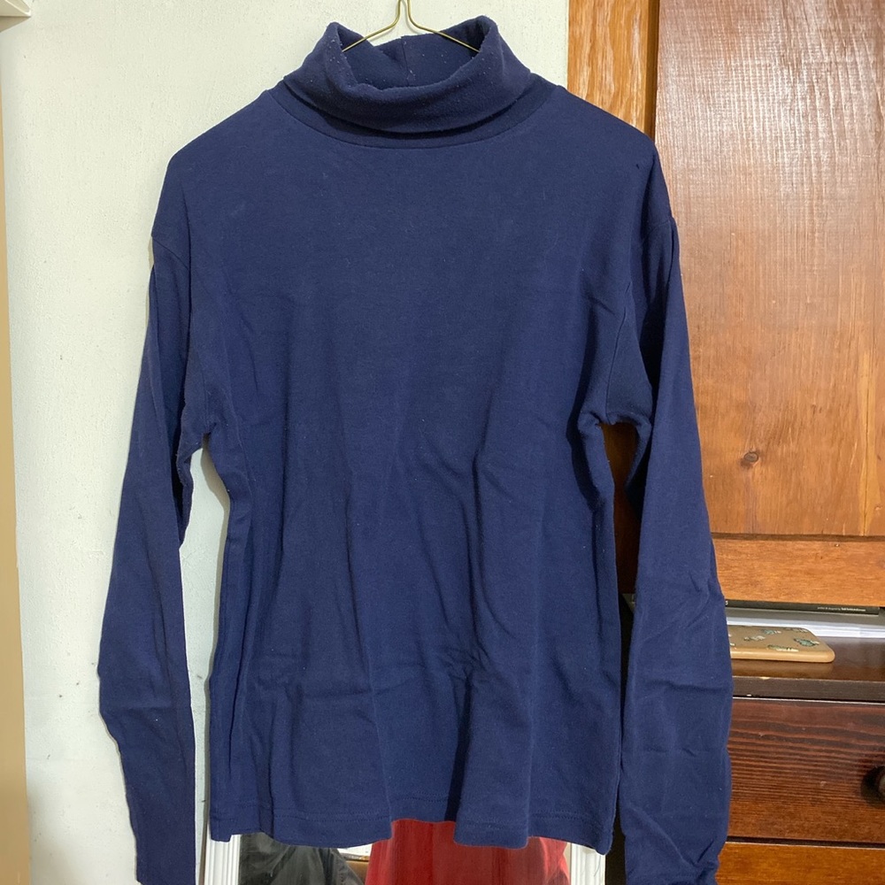Navy turtleneck